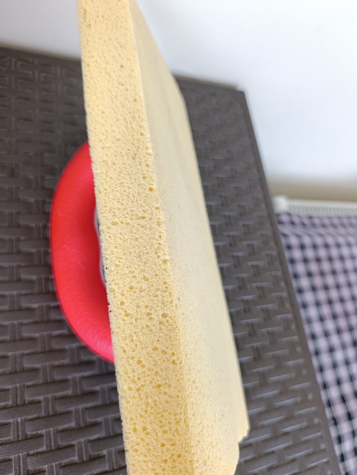 Sünger Mala Kırmızı Saplı Beyaz - Görsel 4