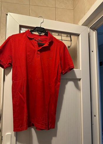 Erkek Kırmızı Kısa Kollu Polo Tişört - Görsel 2