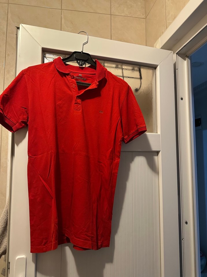 Erkek Kırmızı Kısa Kollu Polo Tişört - Görsel 2