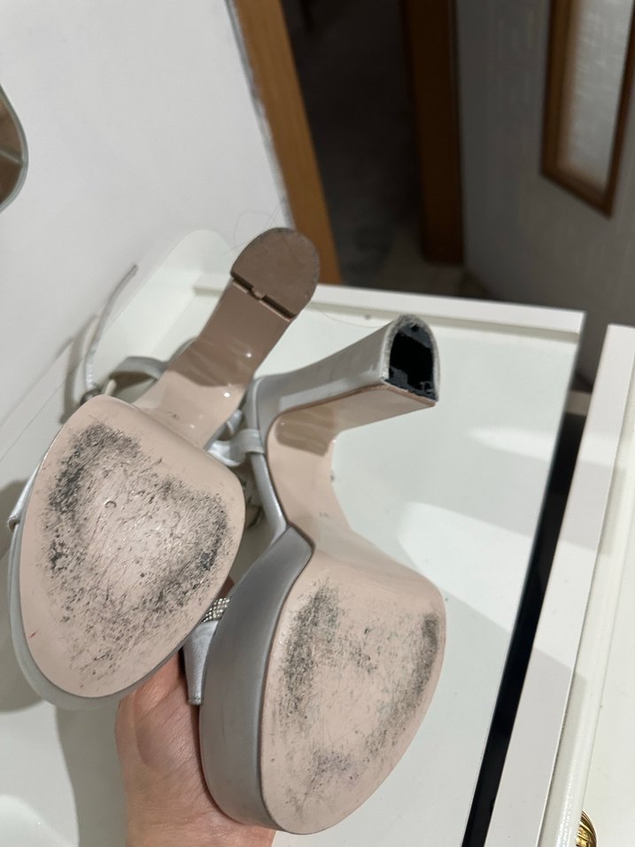 Beyaz Yılan Desenli Platform Topuklu Kadın Ayakkabı - Görsel 3