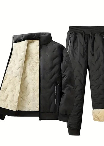 Erkek Siyah Fermuarlı Polar Eşofman Takımı 

M Beden - Görsel 2