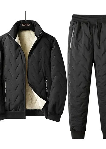 Erkek Siyah Fermuarlı Polar Eşofman Takımı 

M Beden - Görsel 4