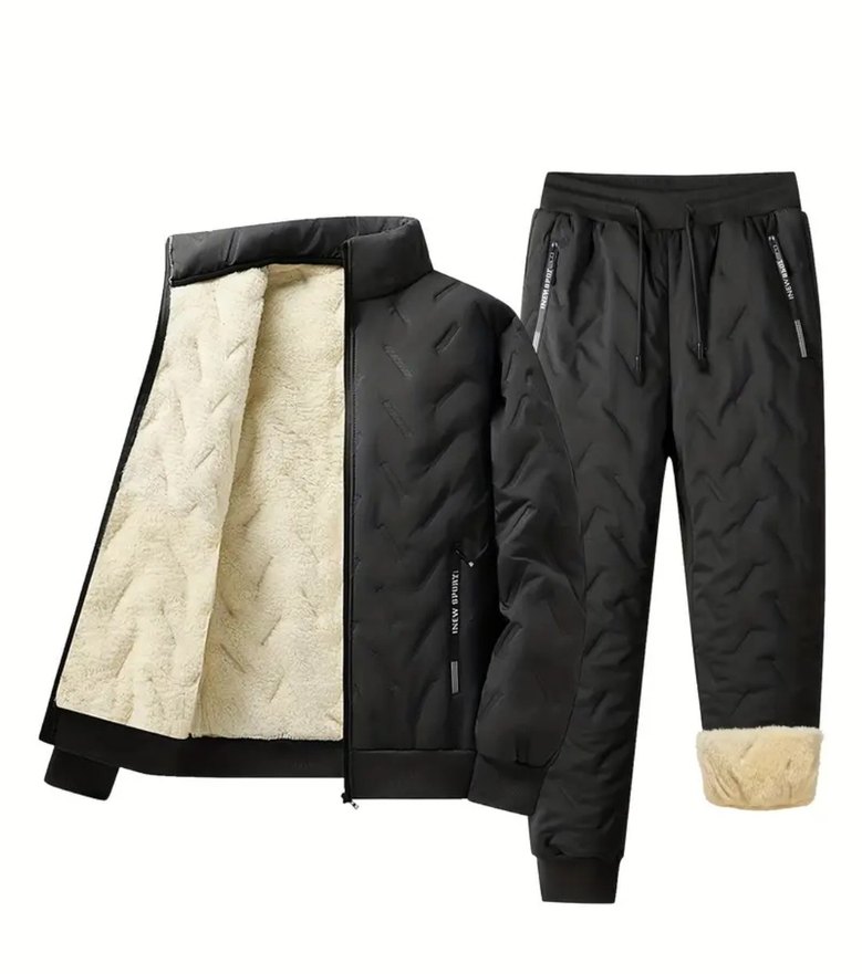 Erkek Siyah Fermuarlı Polar Eşofman Takımı 

M Beden - Görsel 2