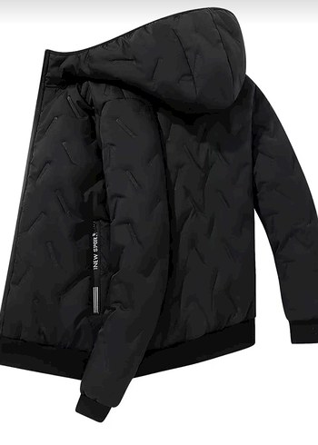 Erkek Siyah Kapüşonlu Fermuarlı Polar Takım - Görsel 2