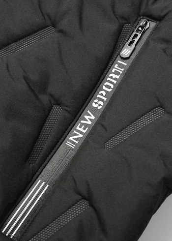 Erkek Siyah Kapüşonlu Fermuarlı Polar Takım - Görsel 5