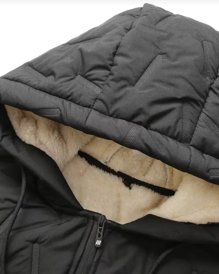 Erkek Siyah Kapüşonlu Fermuarlı Polar Takım - Görsel 4