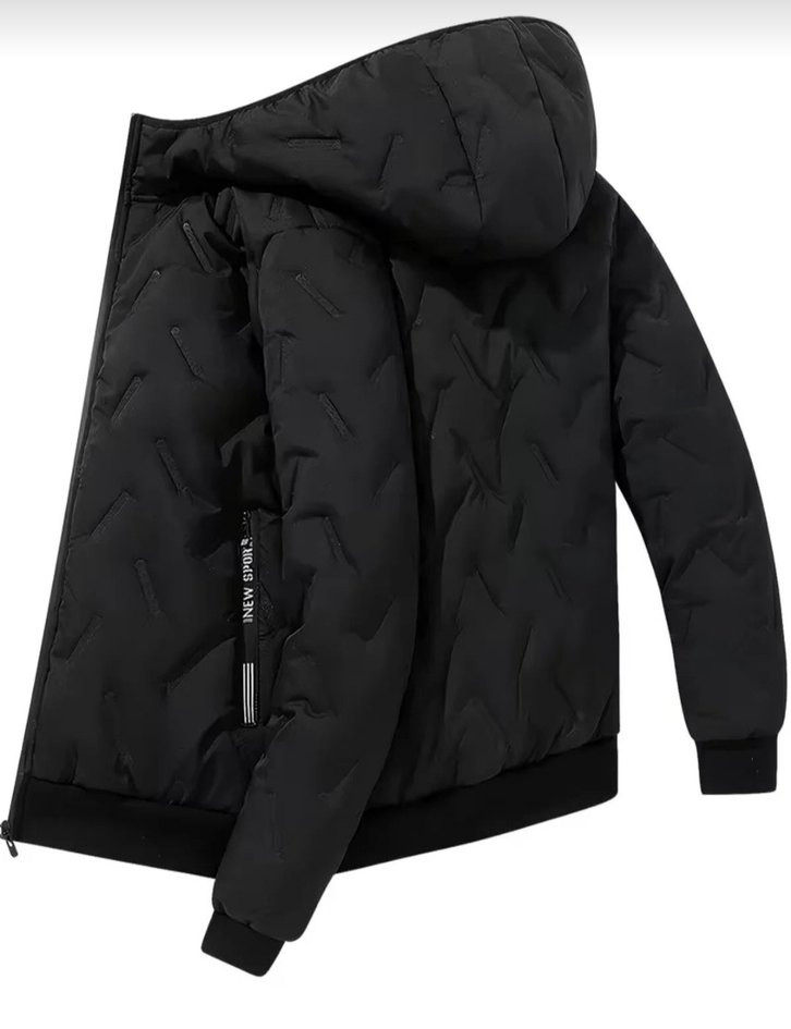 Erkek Siyah Kapüşonlu Fermuarlı Polar Takım - Görsel 2