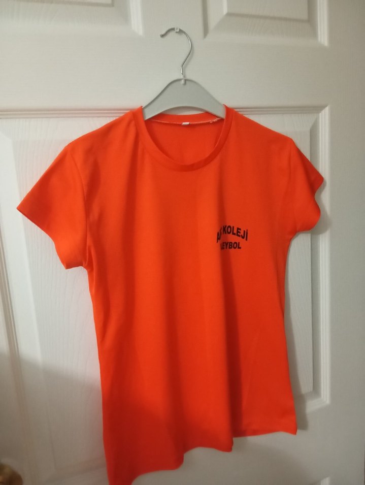 Turuncu Kız Çocuk Voleybol Tişörtü - Görsel 2