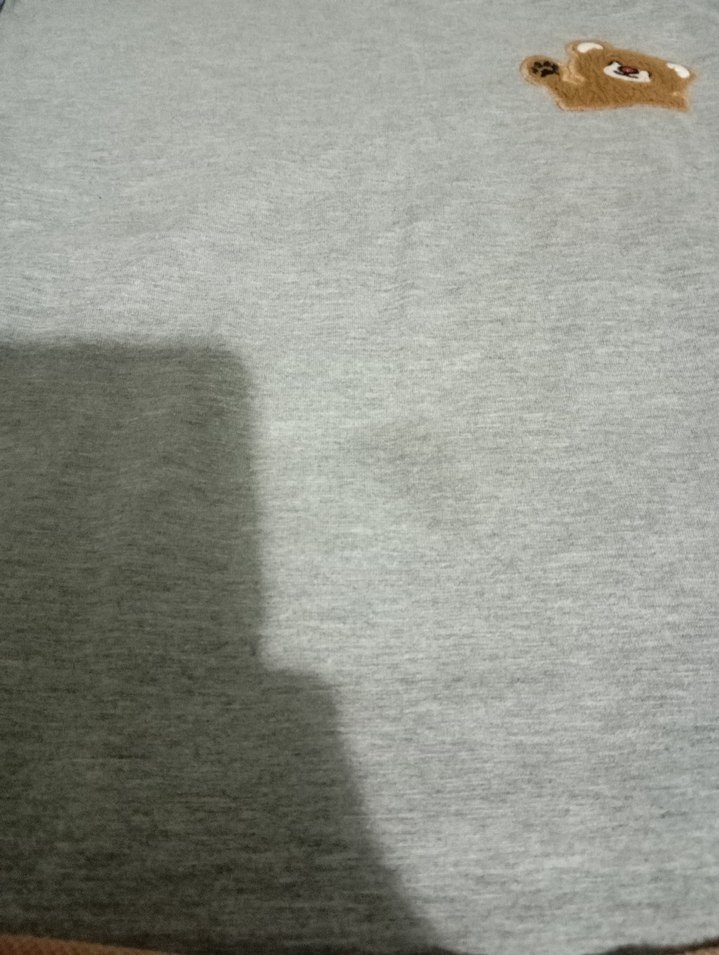 Kız Çocuk Gri Kısa Kollu Ayıcık Baskılı Tişört - Görsel 2