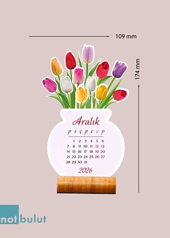 Çiçekli 2026 Takvimlik - Görsel 3