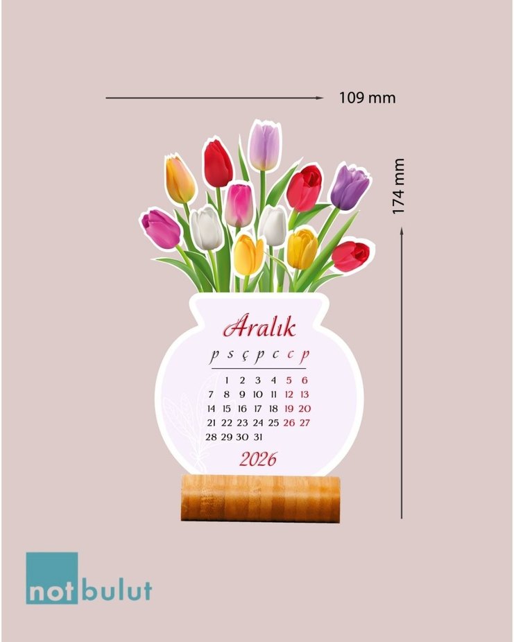 Çiçekli 2026 Takvimlik - Görsel 3