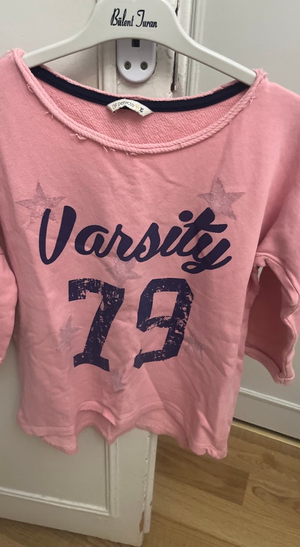 Kız Çocuk Pembe Uzun Kollu Baskılı Tişört - Görsel 2