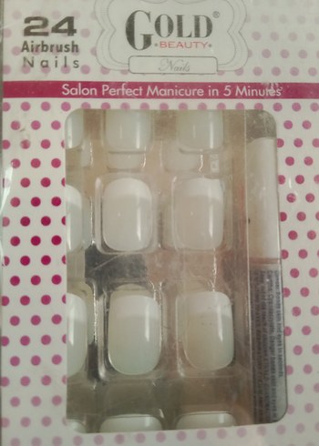 Beyaz french takma Tırnak Seti 24 Parça - Görsel 4