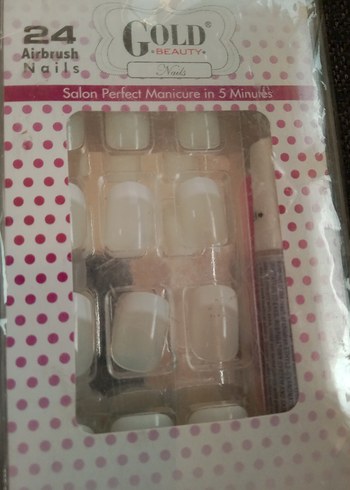 Beyaz french takma Tırnak Seti 24 Parça - Görsel 5