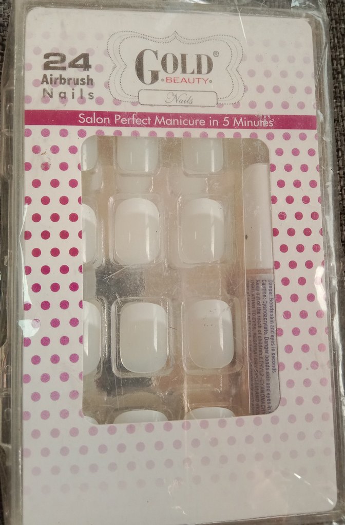 Beyaz french takma Tırnak Seti 24 Parça - Görsel 2