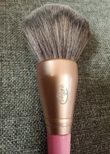 Pembe Saplı Gri pudra Makyaj Fırçası - Görsel 4