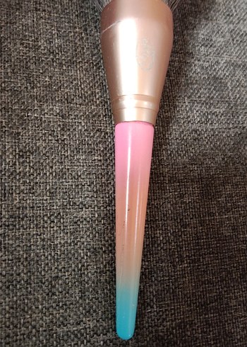 Pembe Saplı Gri pudra Makyaj Fırçası - Görsel 3