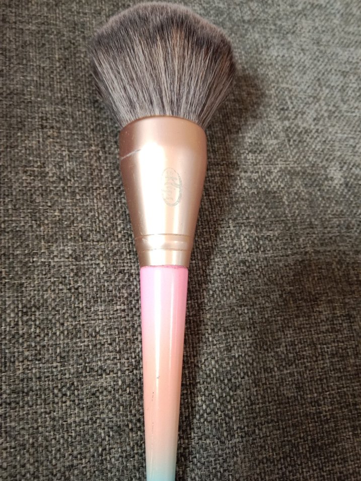 Pembe Saplı Gri pudra Makyaj Fırçası - Görsel 5