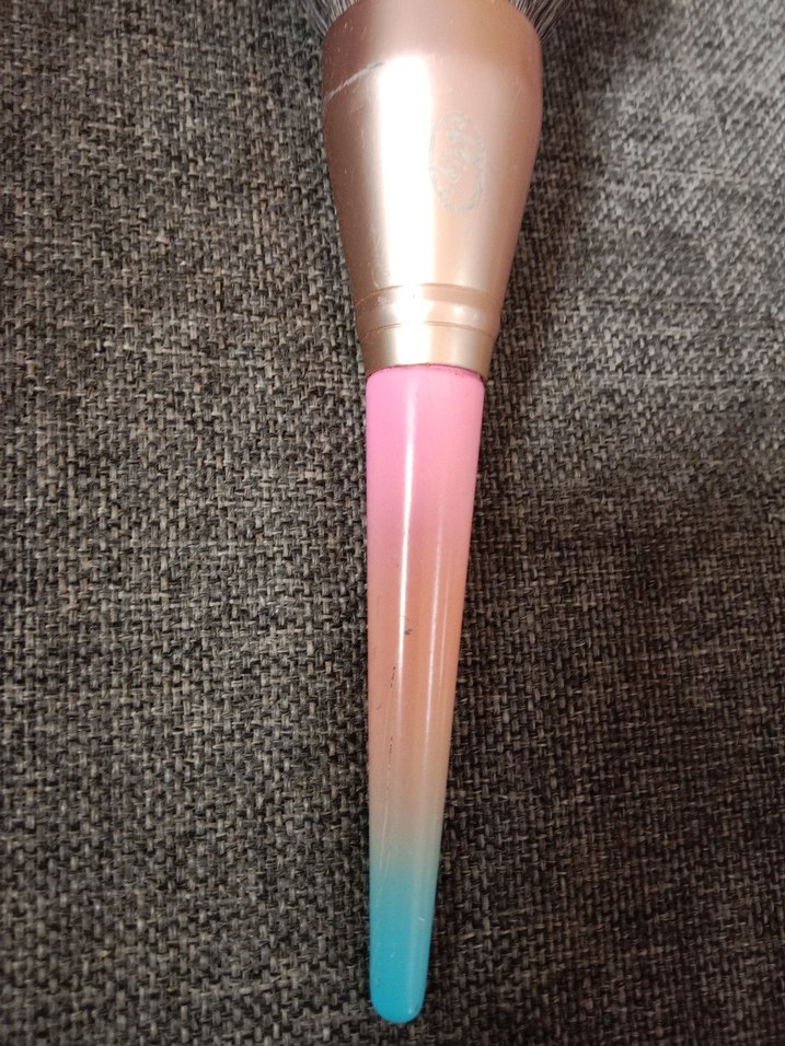 Pembe Saplı Gri pudra Makyaj Fırçası - Görsel 3