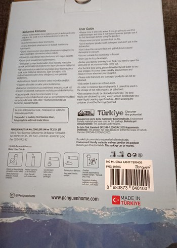 Penguen 304 Kalite Paslanmaz Çelik Termos Seti - Görsel 7