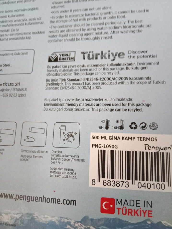 Penguen 304 Kalite Paslanmaz Çelik Termos Seti - Görsel 3