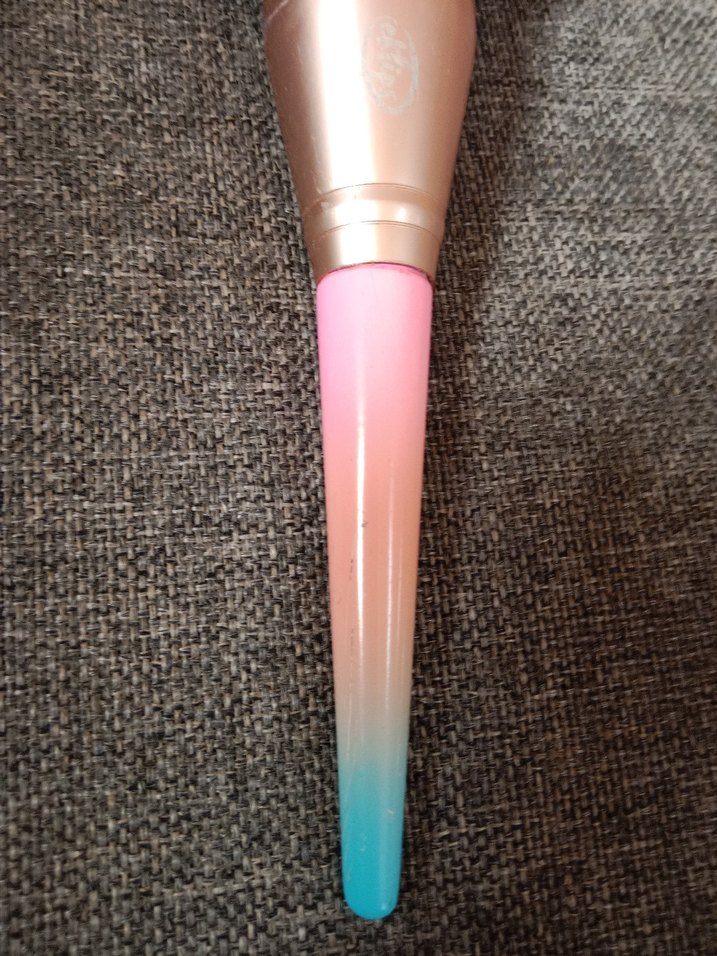 Pastel renkli büyük pudra makyaj fırçası - Görsel 5