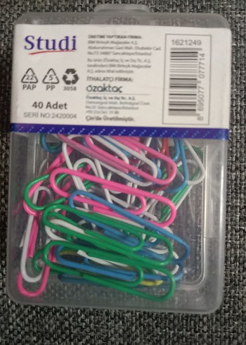Studi 33mm Renkli Ataş 40 Adet - Görsel 4