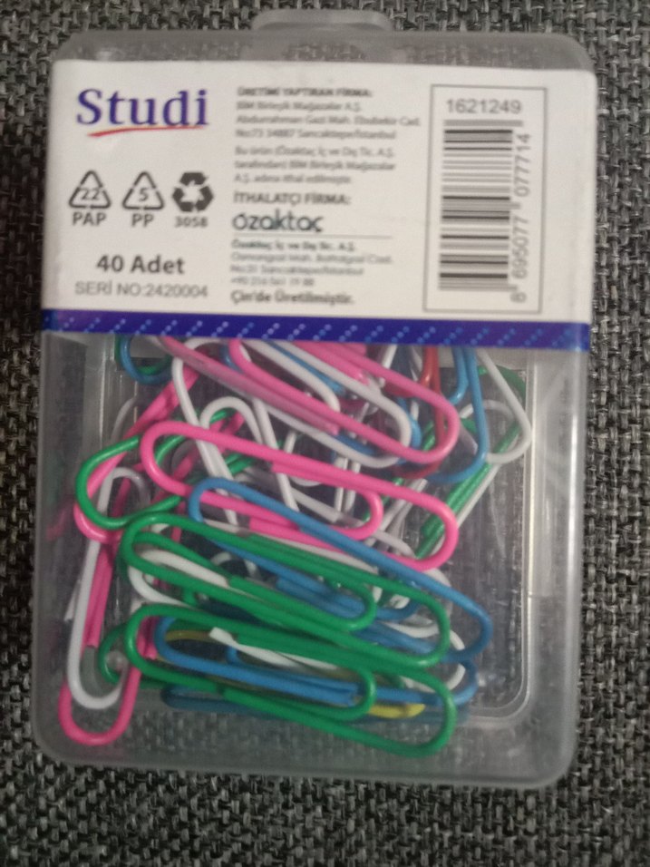 Studi 33mm Renkli Ataş 40 Adet - Görsel 4