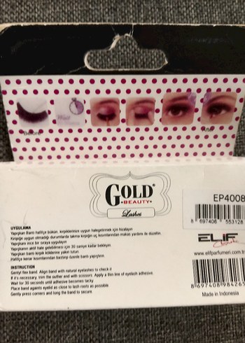 Gold Beauty Altın Renk Takma Kirpik - Görsel 5