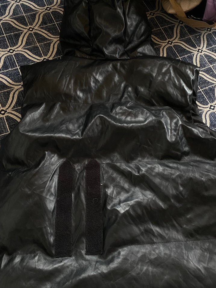 Siyah Deri Yüksek Yakalı Kadın Yelek - Görsel 3