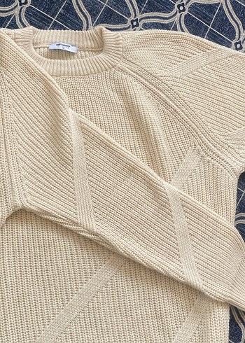 Bej erkek Triko Kazak - Görsel 2