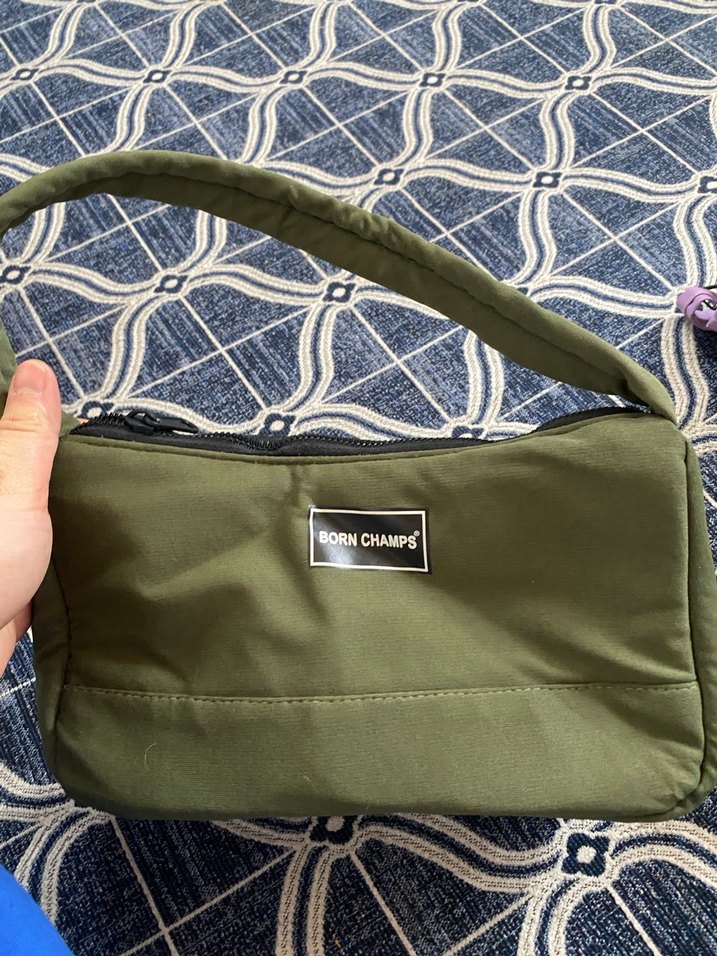 Yeşil Fermuarlı Kadın Omuz Çantası - Görsel 2