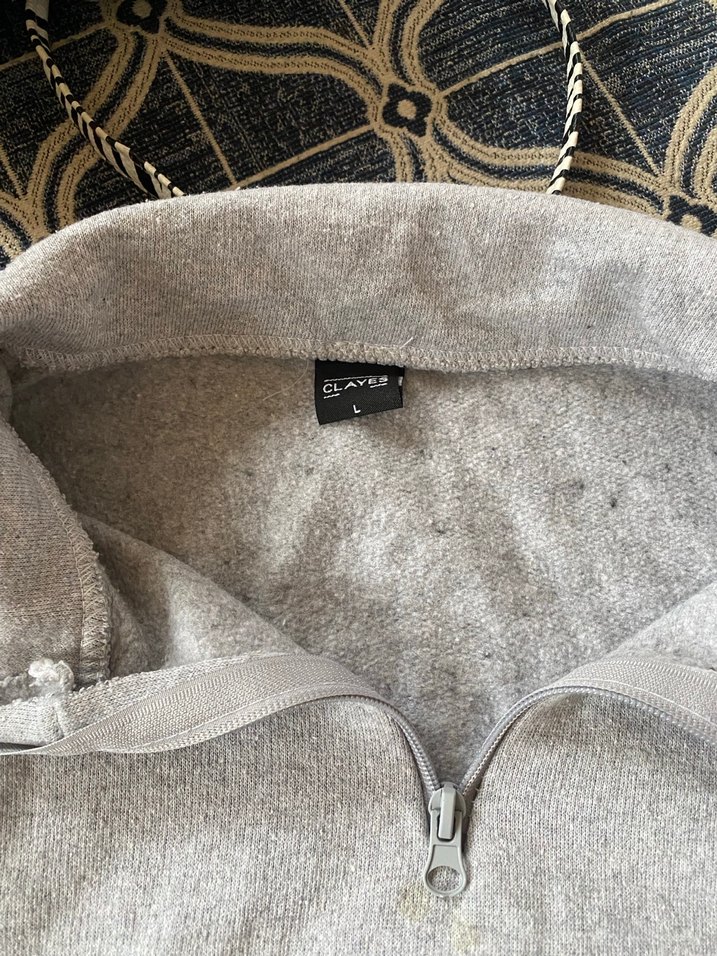 Gri Fermuarlı Erkek Polar Sweatshirt - Görsel 2