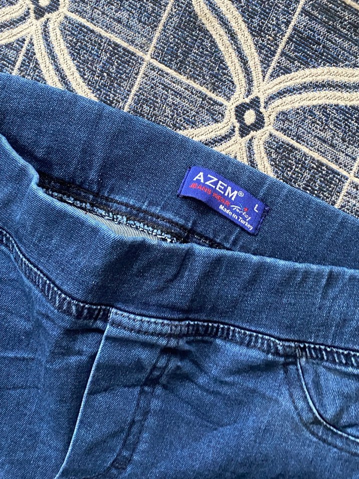 Kadın Lacivert Bol Kesim Midi Kot Pantolon - Görsel 2