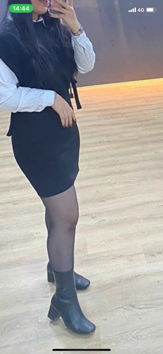 Kadın Siyah Deri Topuklu Bot - Görsel 2