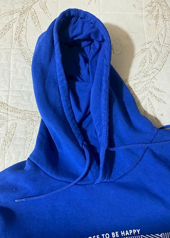 Mavi Baskılı Uzun Kollu Salaş Hamile Tişörtü - Görsel 4