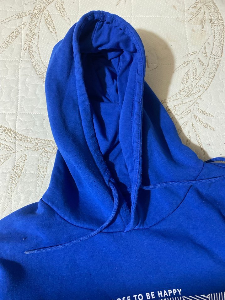 Mavi Baskılı Uzun Kollu Salaş Hamile Tişörtü - Görsel 4