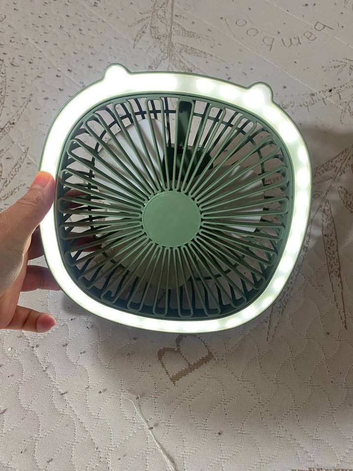 Yeşil Mini Masaüstü Vantilatör - Görsel 2