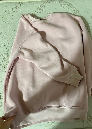 Kadın Pembe Pamuklu Bisiklet Yaka Sweatshirt - Görsel 2