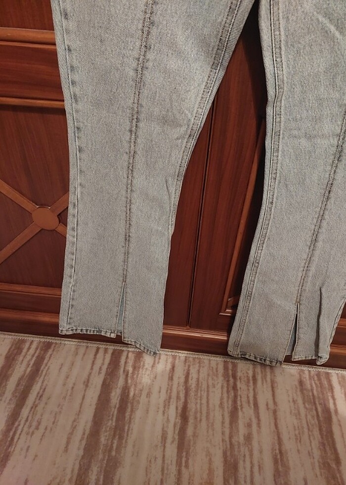 Paca detayli jeans kot pantolon - Görsel 4