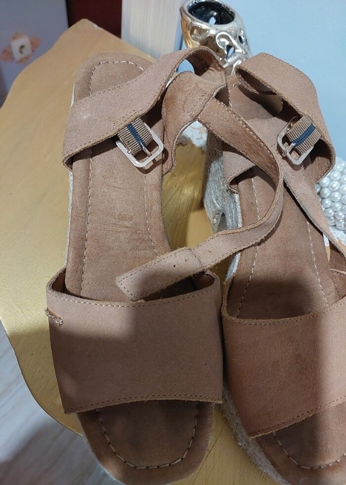 Dolgu hasir taban sandalet - Görsel 2