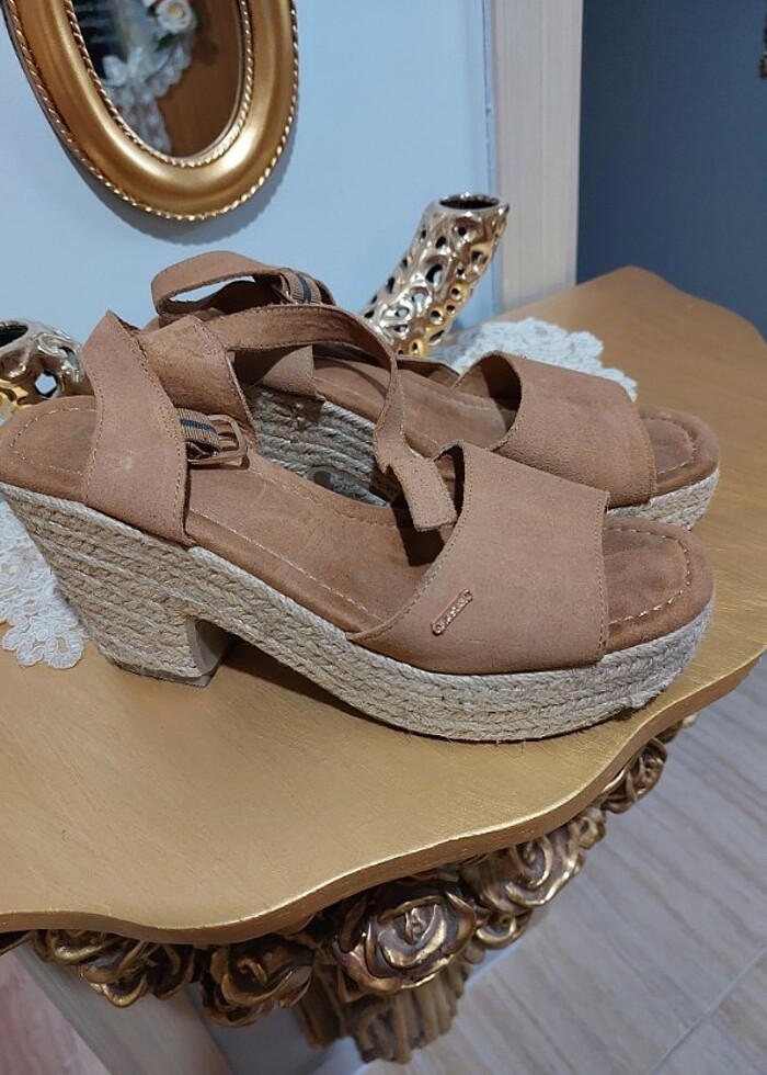 Dolgu hasir taban sandalet - Görsel 3