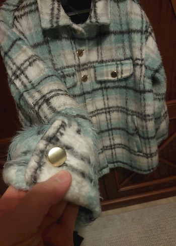 ekoseli kislik mont 42 44 beden uyumlu - Görsel 3