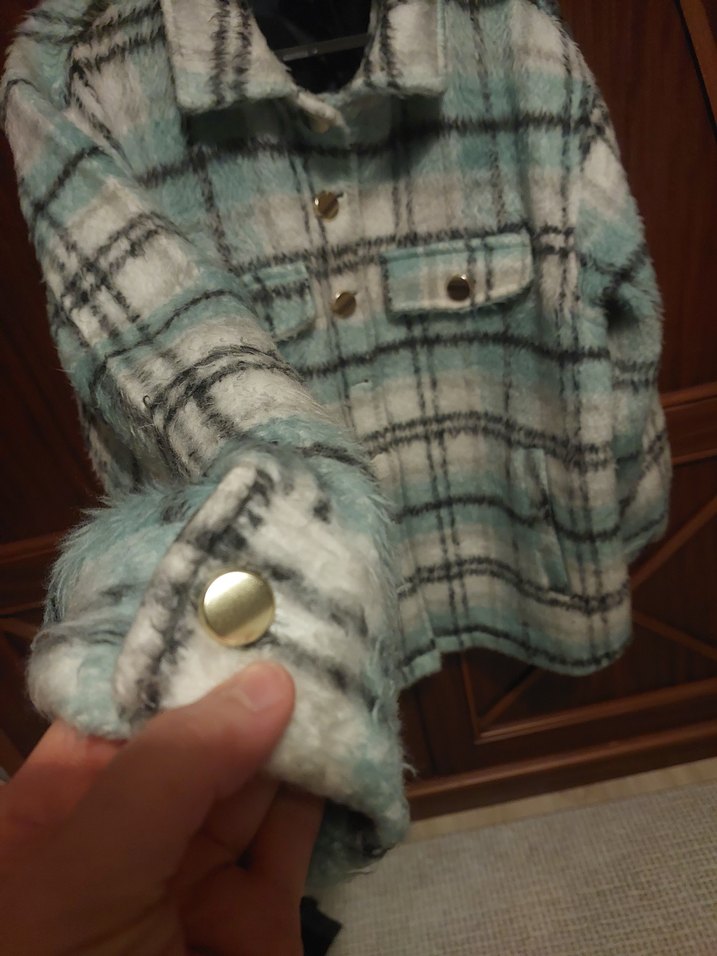 ekoseli kislik mont 42 44 beden uyumlu - Görsel 3