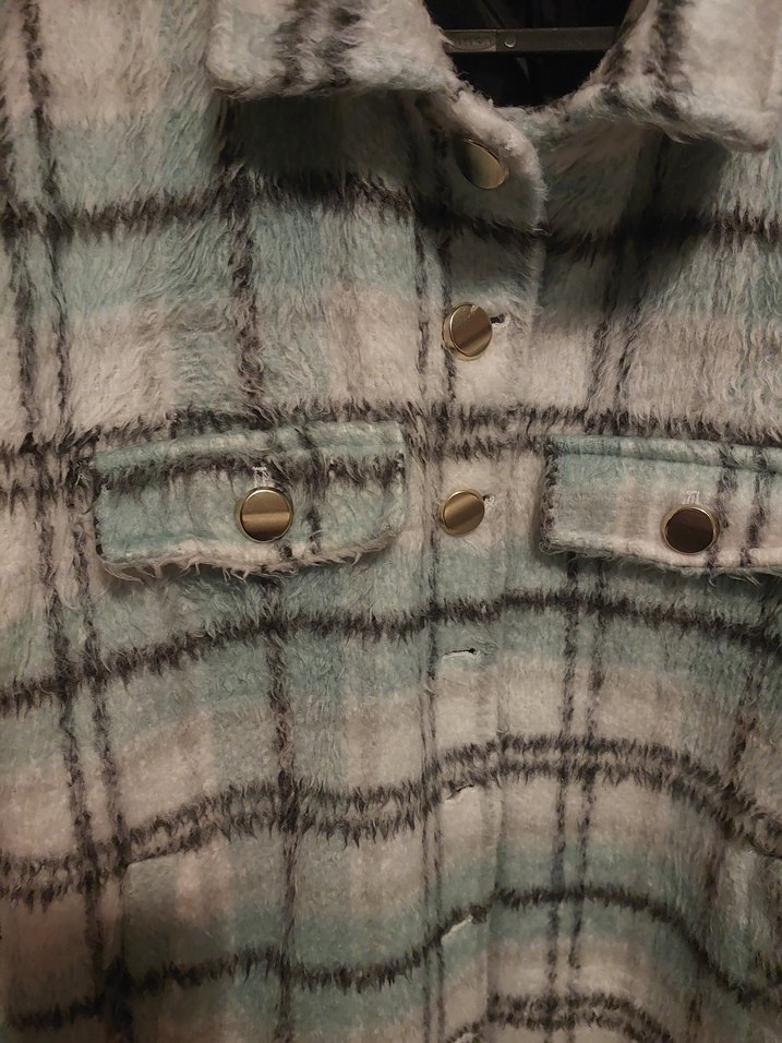 ekoseli kislik mont 42 44 beden uyumlu - Görsel 2