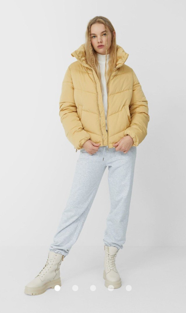 Kadın Sarı Şişme Mont - Görsel 2