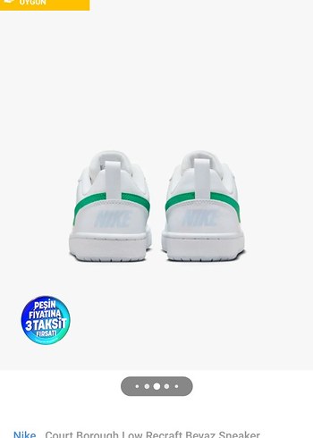 36.5 Nike Beyaz Yeşil Spor Ayakkabı - Görsel 4