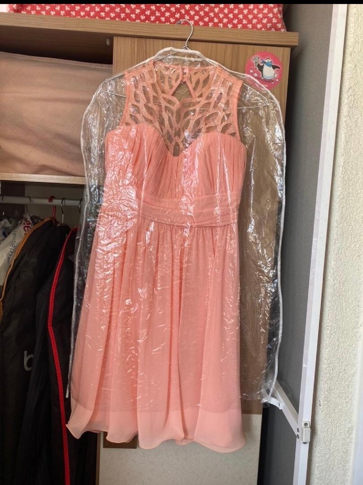 Pudra Pileli Midi Abiye Elbise - Görsel 4