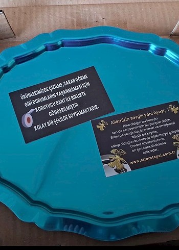 Parlak Turkuaz Modern Tabak Seti - Görsel 2