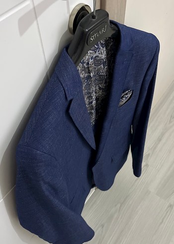 Lacivert Düğmeli Erkek Ofis Takımı - Görsel 8